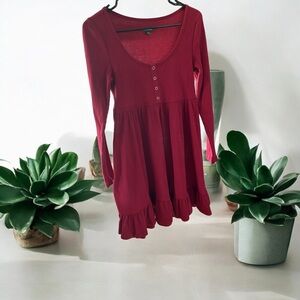 Red Long-sleeves dress